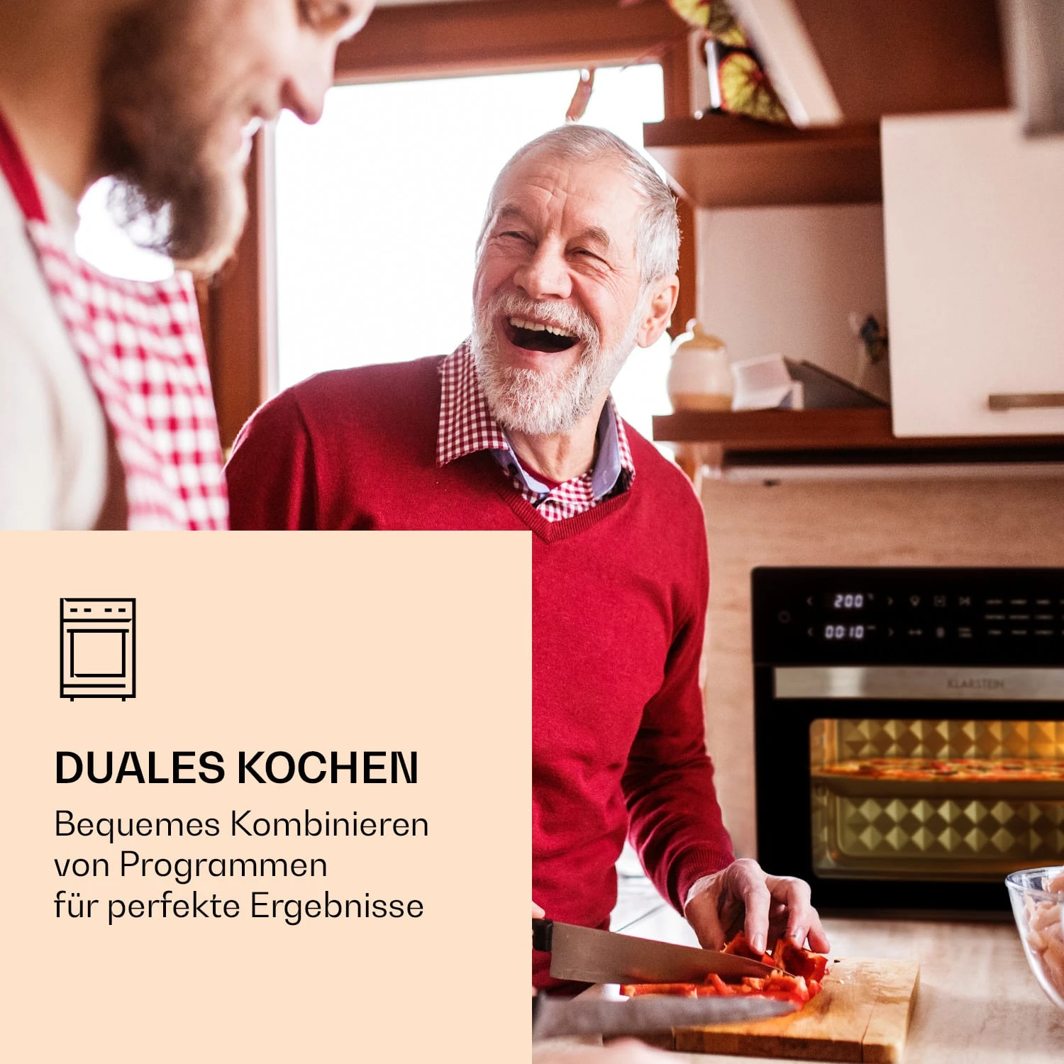 Vigor Air Heißluftfritteuse 1800 W 30 Liter 18 Programme 4 Vigor Air Heißluftfritteuse 1800 W 30 Liter 18 Programme – Bild 2