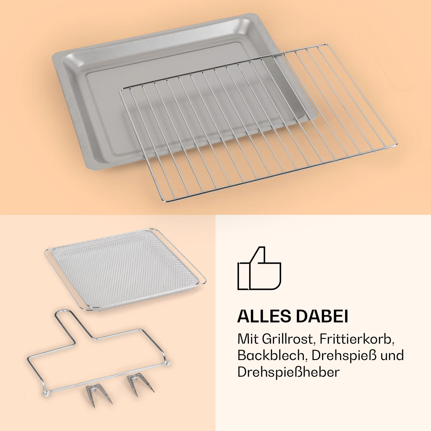 Vigor Air Heißluftfritteuse 1800 W 30 Liter 18 Programme 9 Vigor Air Heißluftfritteuse 1800 W 30 Liter 18 Programme – Bild 7