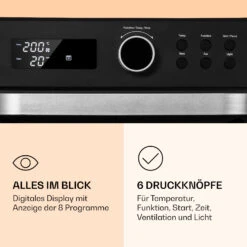 Prime Air Heißluftfritteuse 1500W 23l Timer 8 Programme 11 Prime Air Heißluftfritteuse 1500W 23l Timer 8 Programme -Geschäft Für Haushalts- Und Küchenbedarf 10040025 de 0004 logo