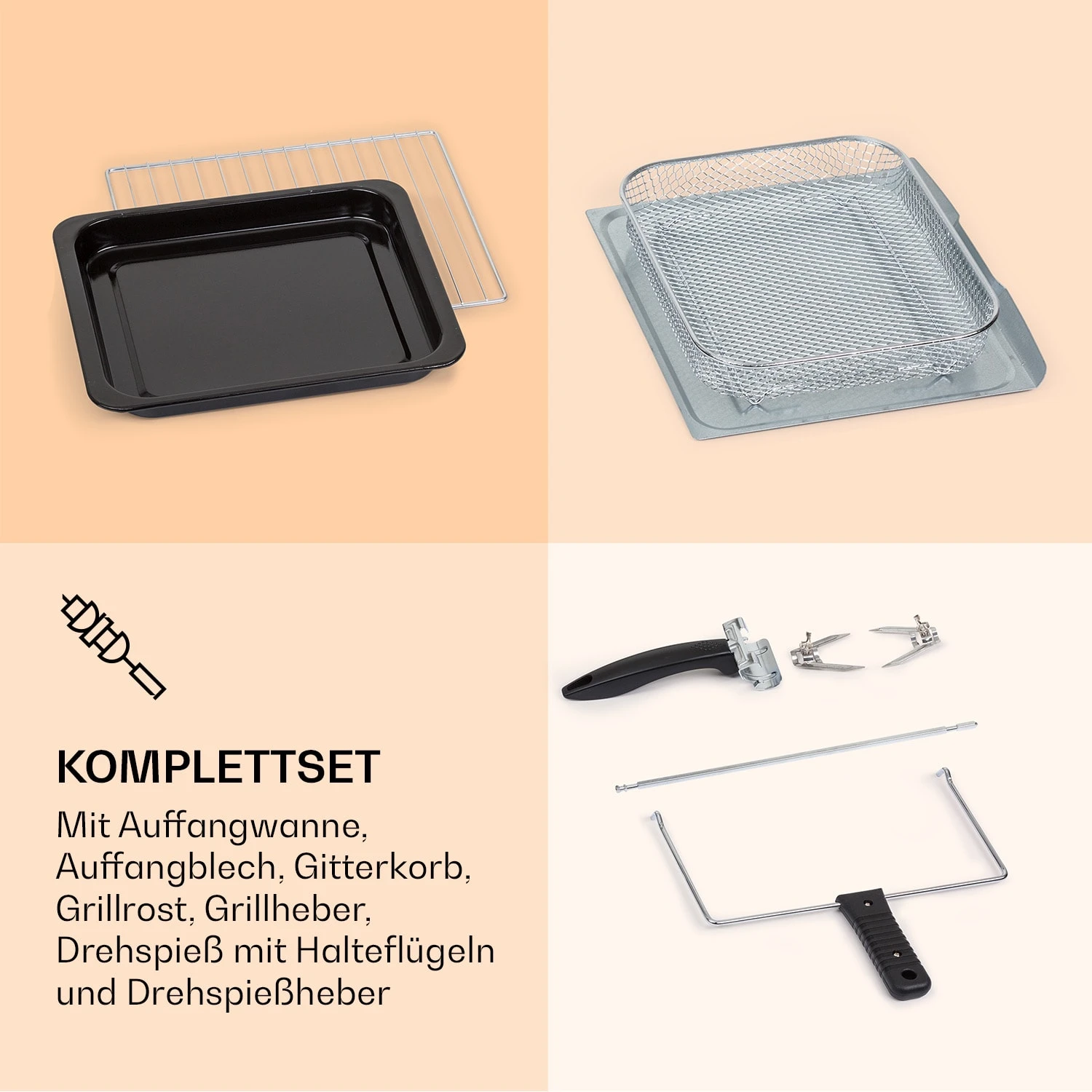 Prime Air Heißluftfritteuse 1500W 23l Timer 8 Programme 7 Prime Air Heißluftfritteuse 1500W 23l Timer 8 Programme – Bild 6