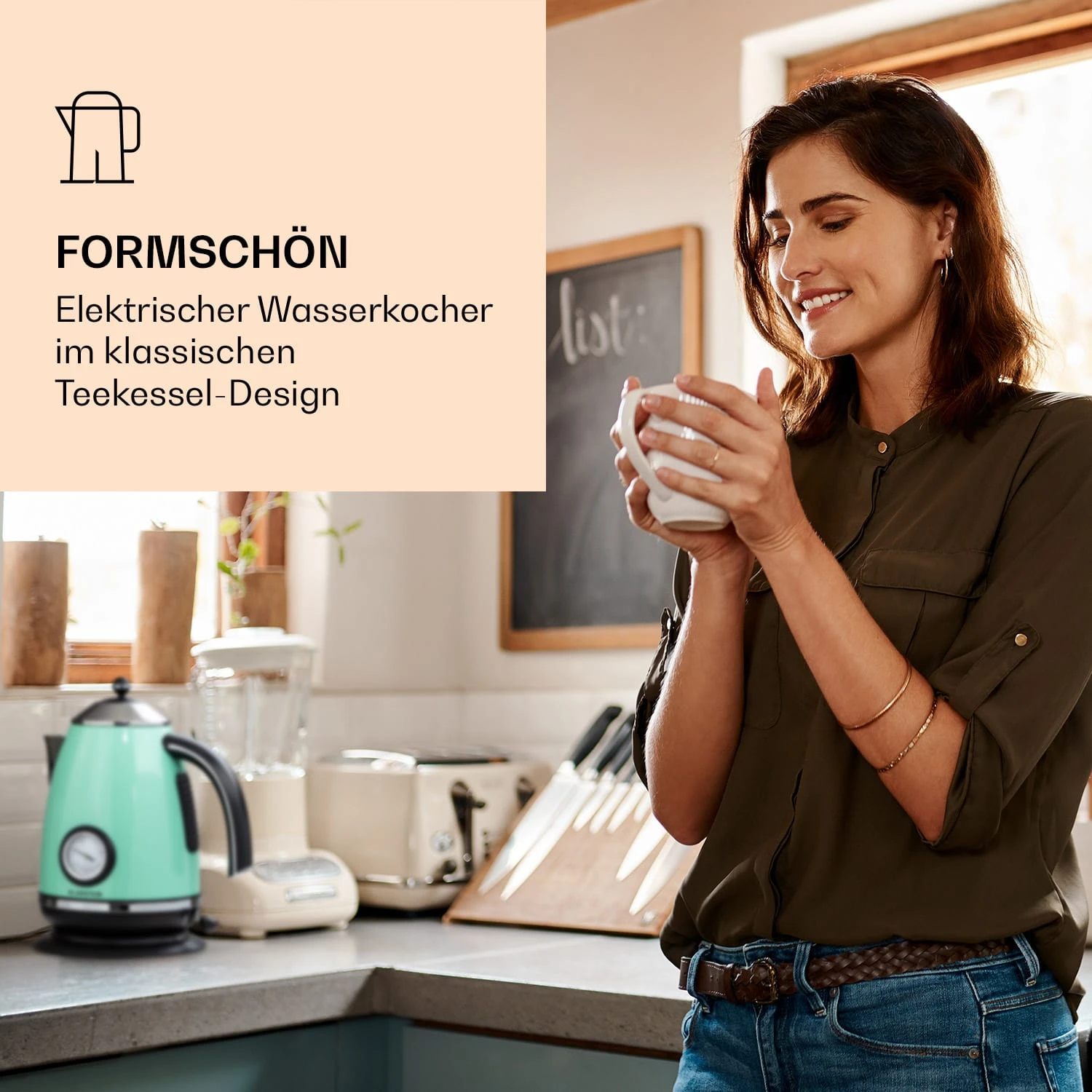 Aquavita Chalet Wasserkocher 1,7 Liter 2200 Watt Temperaturanzeige Edelstahl 4 Aquavita Chalet Wasserkocher 1,7 Liter 2200 Watt Temperaturanzeige Edelstahl – Bild 2