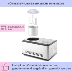 Dolce Bacio Smart Eiscremebereiter Yogurtmaker Kompressor 2 Liter WiFi Touch Edelstahl -Geschäft Für Haushalts- Und Küchenbedarf 10040048 de 0005 logo