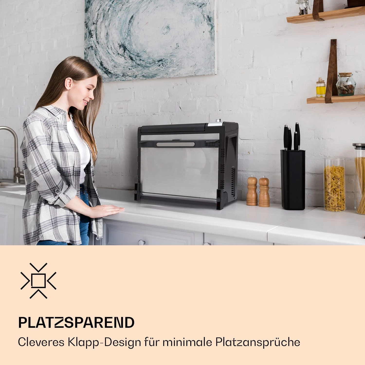 Vita-Crisp Heißluftfritteuse 1700W 10L 8 Funktionen Platzsparend 5 Vita-Crisp Heißluftfritteuse 1700W 10L 8 Funktionen Platzsparend – Bild 3