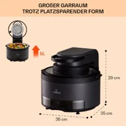 Vendure Heißluftfritteuse Mit Dampffunktion 1250W 5 Liter 6 Programme -Geschäft Für Haushalts- Und Küchenbedarf 10040278 de 0007 usp