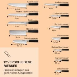 Kitano XL 13tlg. Messer-Set Mit Block 12 Messer Stahl Edler Holzblock -Geschäft Für Haushalts- Und Küchenbedarf 10040323 de 0003 logo