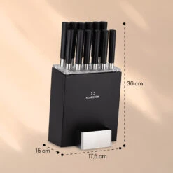 Kitano XL 13tlg. Messer-Set Mit Block 12 Messer Stahl Edler Holzblock -Geschäft Für Haushalts- Und Küchenbedarf 10040323 yy 0007 dimensions