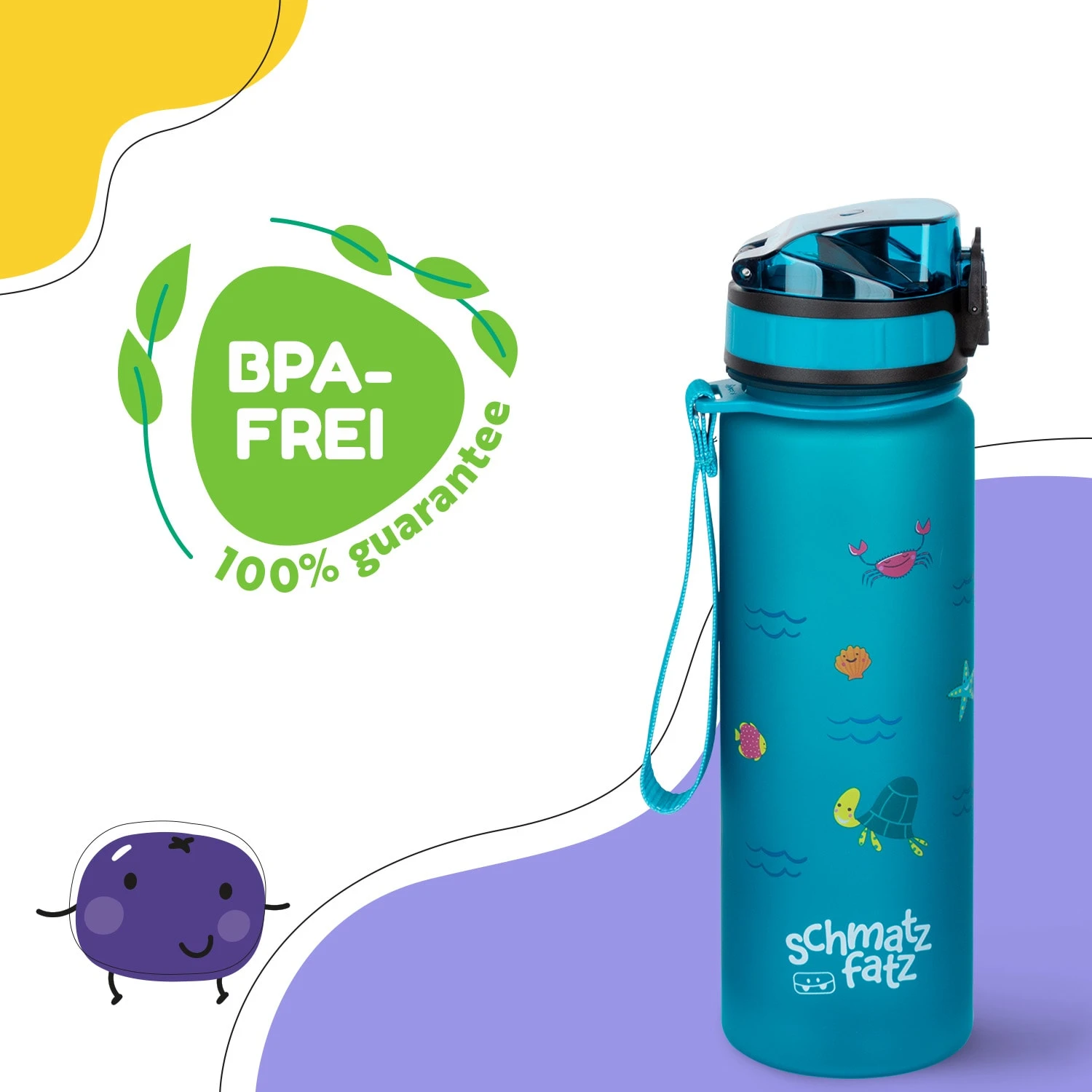 Schmatzfatz Trinkflasche Sportflasche 500 Ml 24 Cm Tritan 4 Schmatzfatz Trinkflasche Sportflasche 500 Ml 24 Cm Tritan – Bild 2