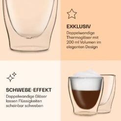 DUOS Doppelwandiges Thermoglas 200 Ml Borosilikatglas Handgemacht -Geschäft Für Haushalts- Und Küchenbedarf 10040363 de 0006 logo