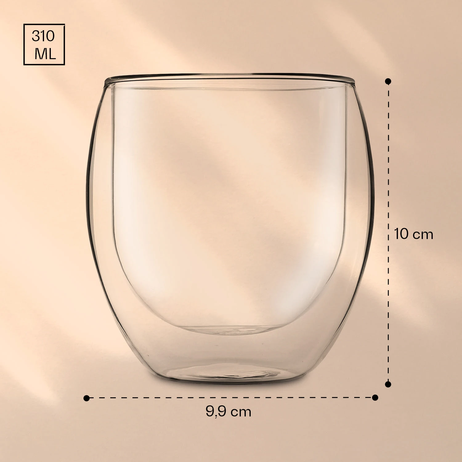 DUOS Jumbo Doppelwandiges Glas 310 Ml Thermofunktion Edelstahl-Löffel 9 DUOS Jumbo Doppelwandiges Glas 310 Ml Thermofunktion Edelstahl-Löffel – Bild 7
