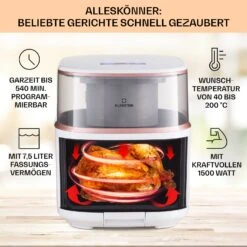 Air Bloom Heißluftfritteuse Dampffunktion 1500W 7,5 Liter 16 Programme -Geschäft Für Haushalts- Und Küchenbedarf 10040496 de 0003 usp
