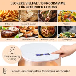 Air Bloom Heißluftfritteuse Dampffunktion 1500W 7,5 Liter 16 Programme -Geschäft Für Haushalts- Und Küchenbedarf 10040496 de 0004 usp