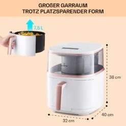 Air Bloom Heißluftfritteuse Dampffunktion 1500W 7,5 Liter 16 Programme -Geschäft Für Haushalts- Und Küchenbedarf 10040496 de 0007 usp