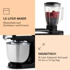 Renata Rossa Küchenmaschine 3-in-1 2000W 2,7PS 5Ltr Edelstahl BPA-frei 15 Renata Rossa Küchenmaschine 3-in-1 2000W 2,7PS 5Ltr Edelstahl BPA-frei -Geschäft Für Haushalts- Und Küchenbedarf 10040500 de 0006 logo