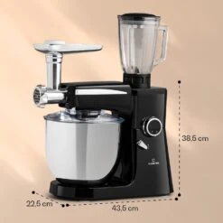 Renata Rossa Küchenmaschine 3-in-1 2000W 2,7PS 5Ltr Edelstahl BPA-frei 17 Renata Rossa Küchenmaschine 3-in-1 2000W 2,7PS 5Ltr Edelstahl BPA-frei -Geschäft Für Haushalts- Und Küchenbedarf 10040500 yy 0008 dimensions