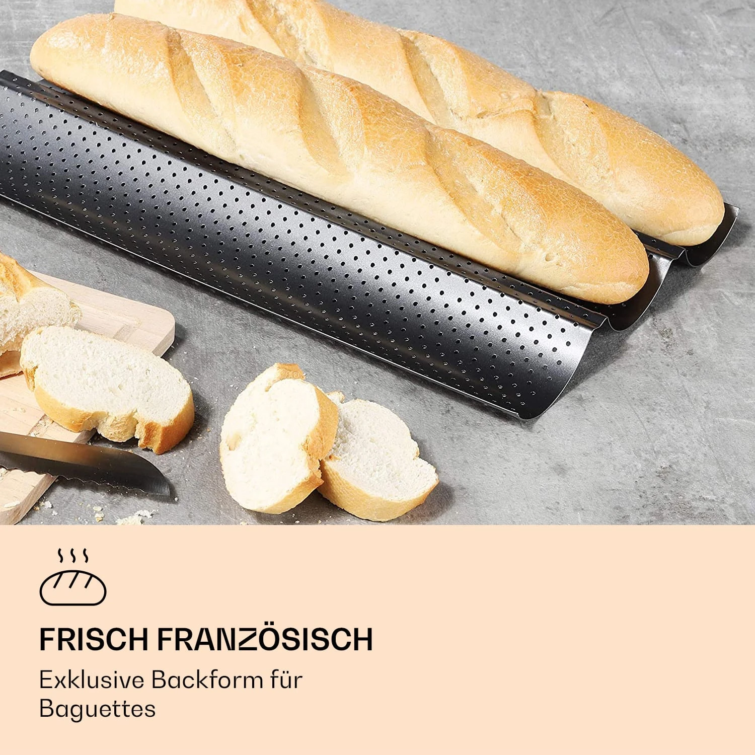 Feelino Baguettblech 3 Mulden 4 Feelino Baguettblech 3 Mulden – Bild 2