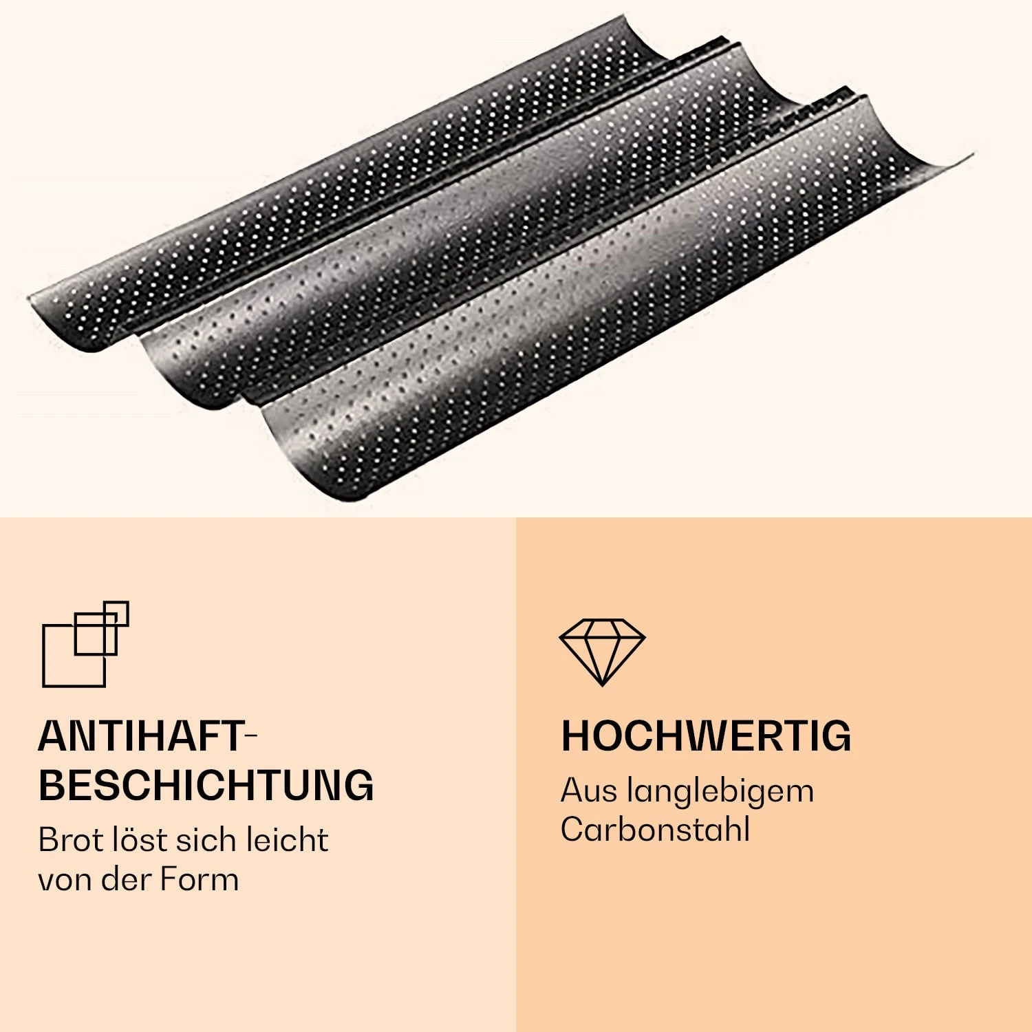 Feelino Baguettblech 3 Mulden 5 Feelino Baguettblech 3 Mulden – Bild 3