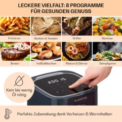 Crisp-Pro Heißluftfritteuse Air Fryer 1400W 2,8 Ltr Timer Edelstahl -Geschäft Für Haushalts- Und Küchenbedarf 10040698 de 0003 usp
