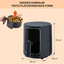 Crisp-Pro Heißluftfritteuse Air Fryer 1400W 3,5 Ltr 8 Programme Timer -Geschäft Für Haushalts- Und Küchenbedarf 10040701 de 0006 logo