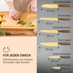 Kazuno Messerset 7 Teile Magnetischer Block PVD Titanium-Beschichtung -Geschäft Für Haushalts- Und Küchenbedarf 10040726 de 0005 usp