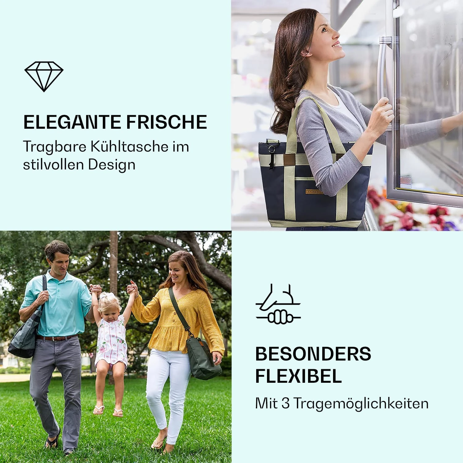 Kühltasche 38 Liter Isoliert Auslaufsicher 3 Tragemöglichkeiten 4 Kühltasche 38 Liter Isoliert Auslaufsicher 3 Tragemöglichkeiten – Bild 2