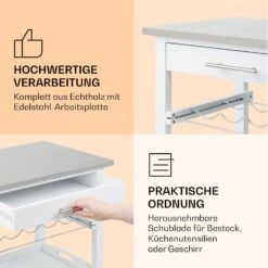 Vermont Servierwagen Küchenwagen 5 Etagen Holz Edelstahl Mobil -Geschäft Für Haushalts- Und Küchenbedarf 10041118 de 0005 logo