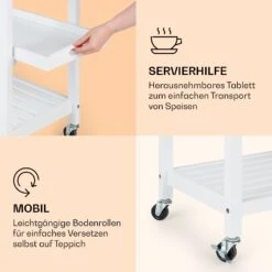 Vermont Servierwagen Küchenwagen 5 Etagen Holz Edelstahl Mobil -Geschäft Für Haushalts- Und Küchenbedarf 10041118 de 0006 logo