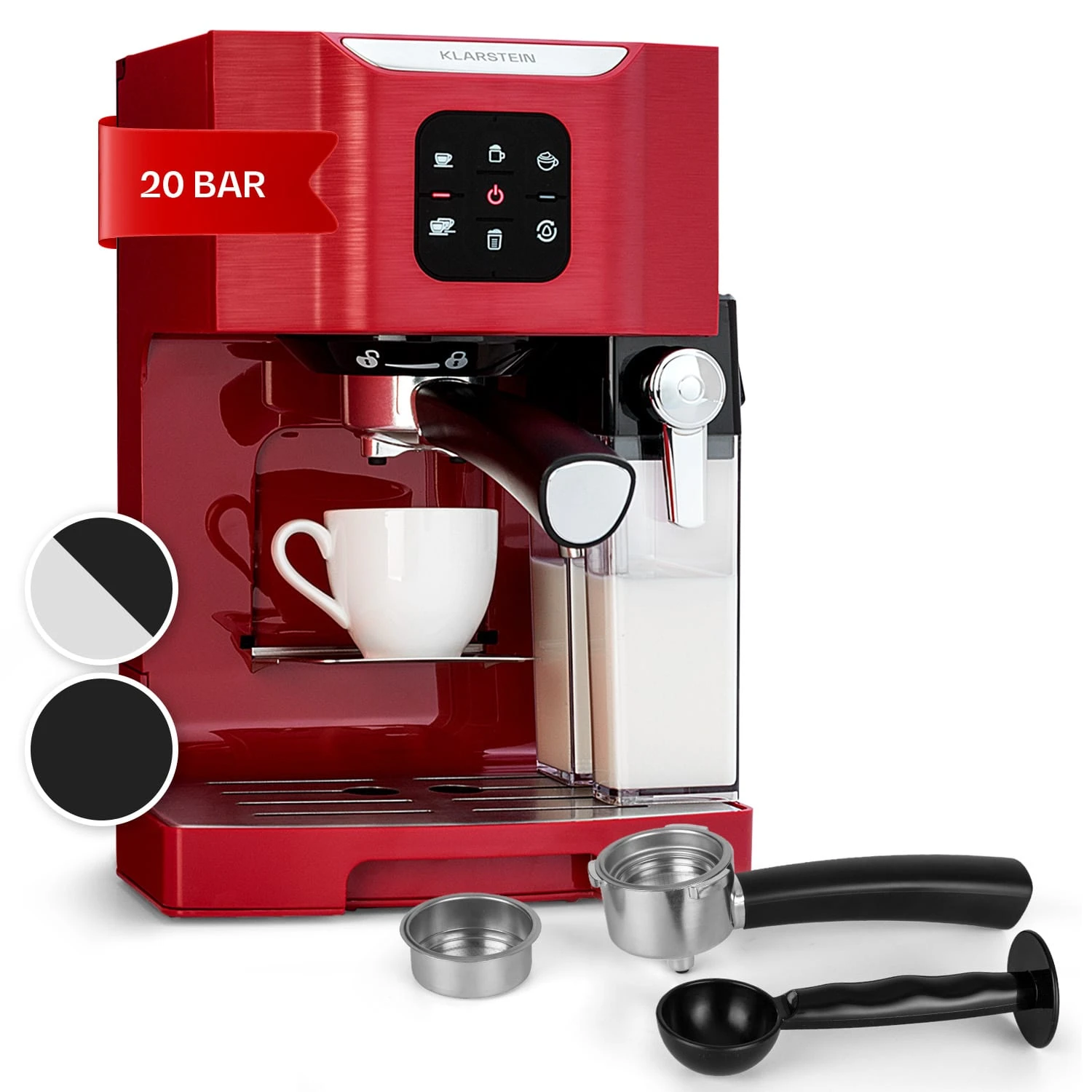BellaVita Kaffeemaschine 3-in-1 1450 W 20 Bar Milchschäumer 3 BellaVita Kaffeemaschine 3-in-1 1450 W 20 Bar Milchschäumer