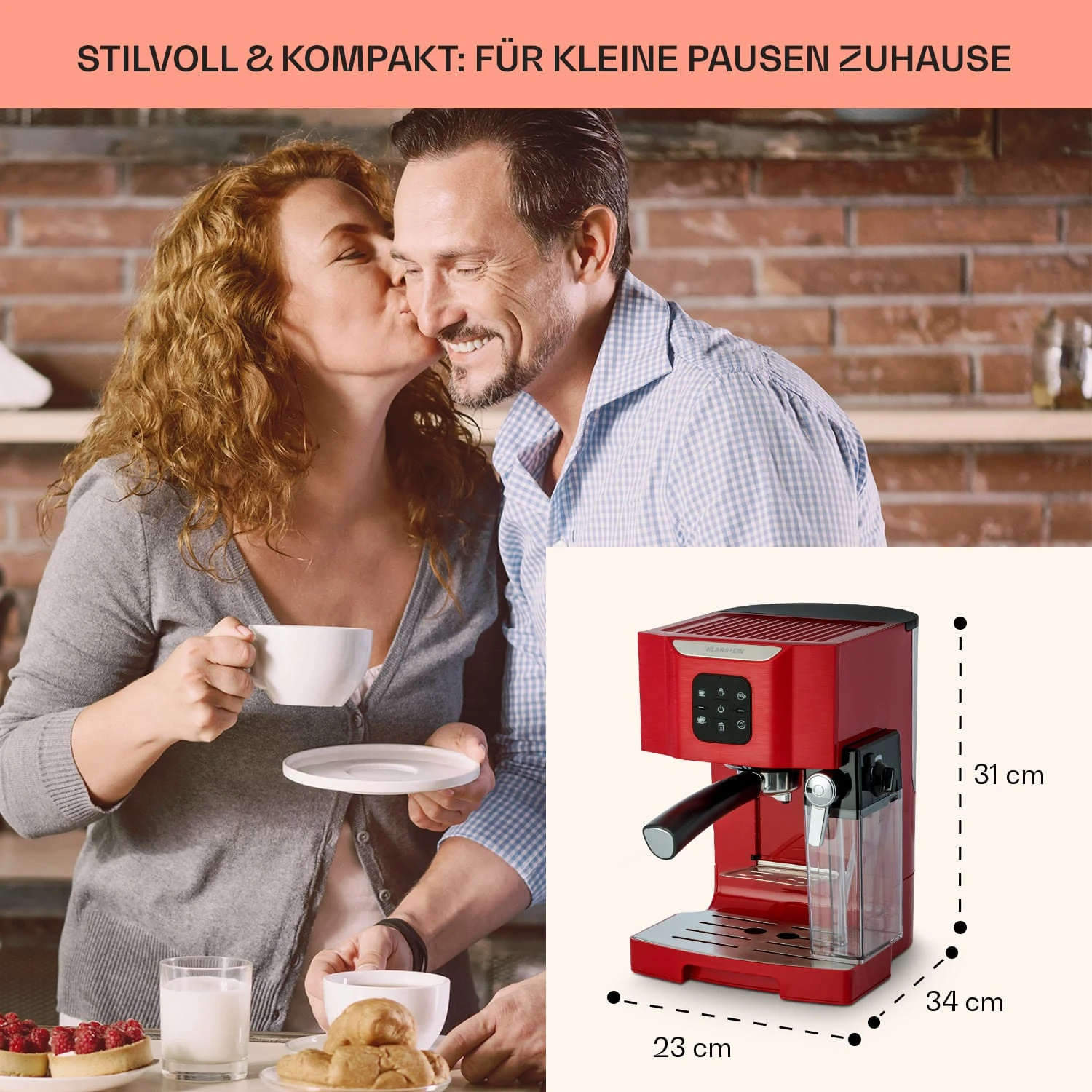 BellaVita Kaffeemaschine 3-in-1 1450 W 20 Bar Milchschäumer 7 BellaVita Kaffeemaschine 3-in-1 1450 W 20 Bar Milchschäumer – Bild 5