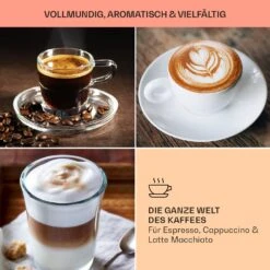 BellaVita Kaffeemaschine 3-in-1 1450 W 20 Bar Milchschäumer 15 BellaVita Kaffeemaschine 3-in-1 1450 W 20 Bar Milchschäumer -Geschäft Für Haushalts- Und Küchenbedarf 10041240 de 0007 usp