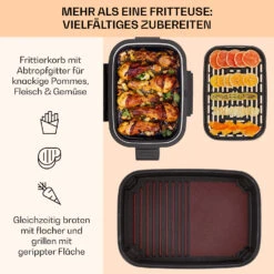 Combo Air Grill-Heißluftfritteuse 5 Programme 1500 Watt 4,5 L Grillkorb 2,5 L Frittierkorb -Geschäft Für Haushalts- Und Küchenbedarf 10041330 de 0004 usp
