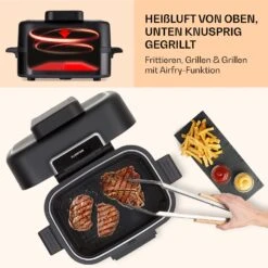 Combo Air Grill-Heißluftfritteuse 5 Programme 1500 Watt 4,5 L Grillkorb 2,5 L Frittierkorb -Geschäft Für Haushalts- Und Küchenbedarf 10041330 de 0005 usp