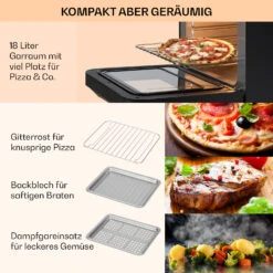 Vita Pro Heißluftfritteuse Dampfgaren 2450 W 18 Ltr 800 Ml Wassertank -Geschäft Für Haushalts- Und Küchenbedarf 10041333 de 0006 usp