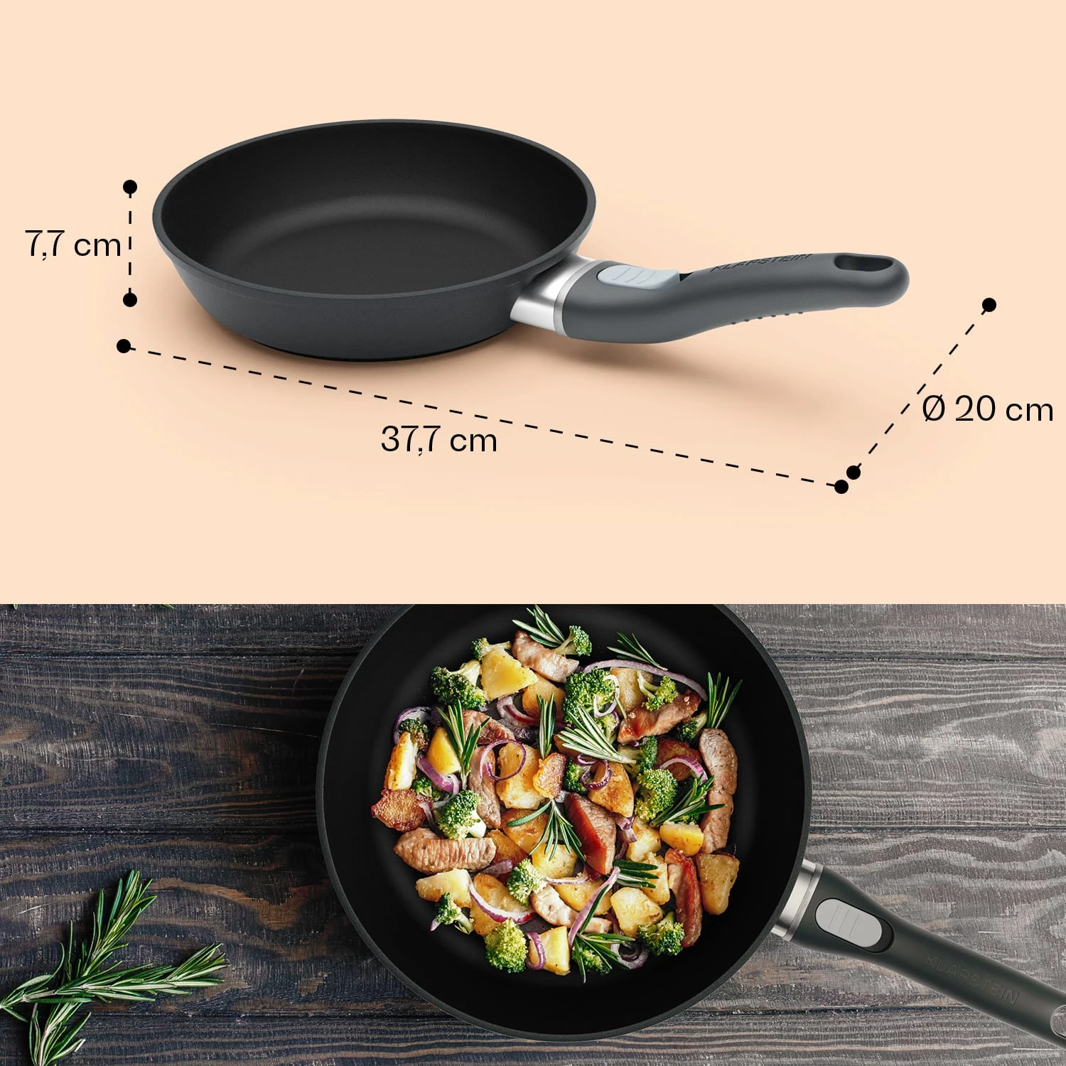 Noto Endurance Bratpfanne Ø20 Cm Geschmiedetes Aluminium Abnehmbarer Griff 11 Noto Endurance Bratpfanne Ø20 Cm Geschmiedetes Aluminium Abnehmbarer Griff – Bild 9