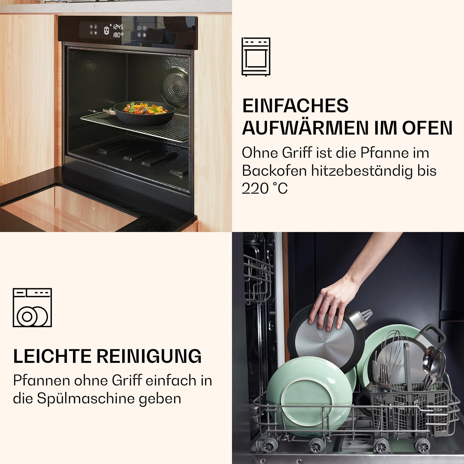 Noto Endurance Bratpfanne Ø24 Cm Geschmiedetes Aluminium Abnehmbarer Griff 9 Noto Endurance Bratpfanne Ø24 Cm Geschmiedetes Aluminium Abnehmbarer Griff – Bild 7