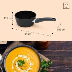 Noto Endurance Kasserolle Ø16cm Geschmiedetes Aluminium Induktion Antihaft -Geschäft Für Haushalts- Und Küchenbedarf 10045005 yy 0008 dimensions