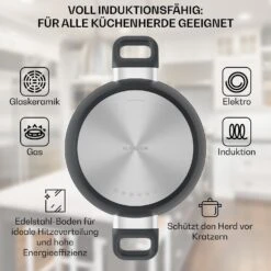 Noto Endurance Kochtopf Ø24cm Geschmiedetes Aluminium Deckel Induktion PTFE-Antihaftbeschichtung -Geschäft Für Haushalts- Und Küchenbedarf 10045007 de 0004 usp