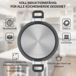 Noto Endurance Kochtopf Ø28cm Geschmiedetes Aluminium Deckel Induktion PTFE-Antihaftbeschichtung 14 Noto Endurance Kochtopf Ø28cm Geschmiedetes Aluminium Deckel Induktion PTFE-Antihaftbeschichtung -Geschäft Für Haushalts- Und Küchenbedarf 10045008 de 0004 usp