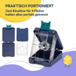 Klarstein Schmatzfatz Easy Snackbox 4 Fächer 18 X 15 X 5 Cm (BxHxT) -Geschäft Für Haushalts- Und Küchenbedarf 10045069 de 0004 usp