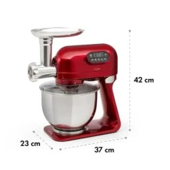 Curve Plus Küchenmaschinen-Set | 5l | 4-in-1 Fleischwolf | Rot -Geschäft Für Haushalts- Und Küchenbedarf 60002329 yy 0012 logo Klarstein Curve Plus Kuechenmaschinen Set rot