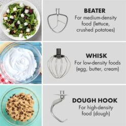 Curve Plus Küchenmaschinen-Set | 5l | 4-in-1 Fleischwolf | Silber -Geschäft Für Haushalts- Und Küchenbedarf 60002330 yy 0007 logo Klarstein Curve Plus Kuechenmaschinen Set silber