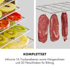 Master Jerky 16 Dörrautomat + Fleischhaken Set 1500W 40-90 °C 15h-Timer Edelstahl Silber -Geschäft Für Haushalts- Und Küchenbedarf 60002668 de 0003 logo
