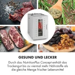 Master Jerky 16 Dörrautomat + Fleischhaken Set 1500W 40-90 °C 15h-Timer Edelstahl Silber -Geschäft Für Haushalts- Und Küchenbedarf 60002668 de 0005 logo