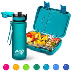 Schmatzfatz Frühstücksset Lunchbox & Trinkflasche Tritan Dicht BPA-frei
