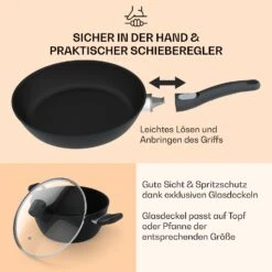 Noto Endurance Topf- Und Pfannenset Geschmiedetes Aluminium Ergonomische Griffe Glasdeckel Filz -Geschäft Für Haushalts- Und Küchenbedarf 60003055 de 0007 usp